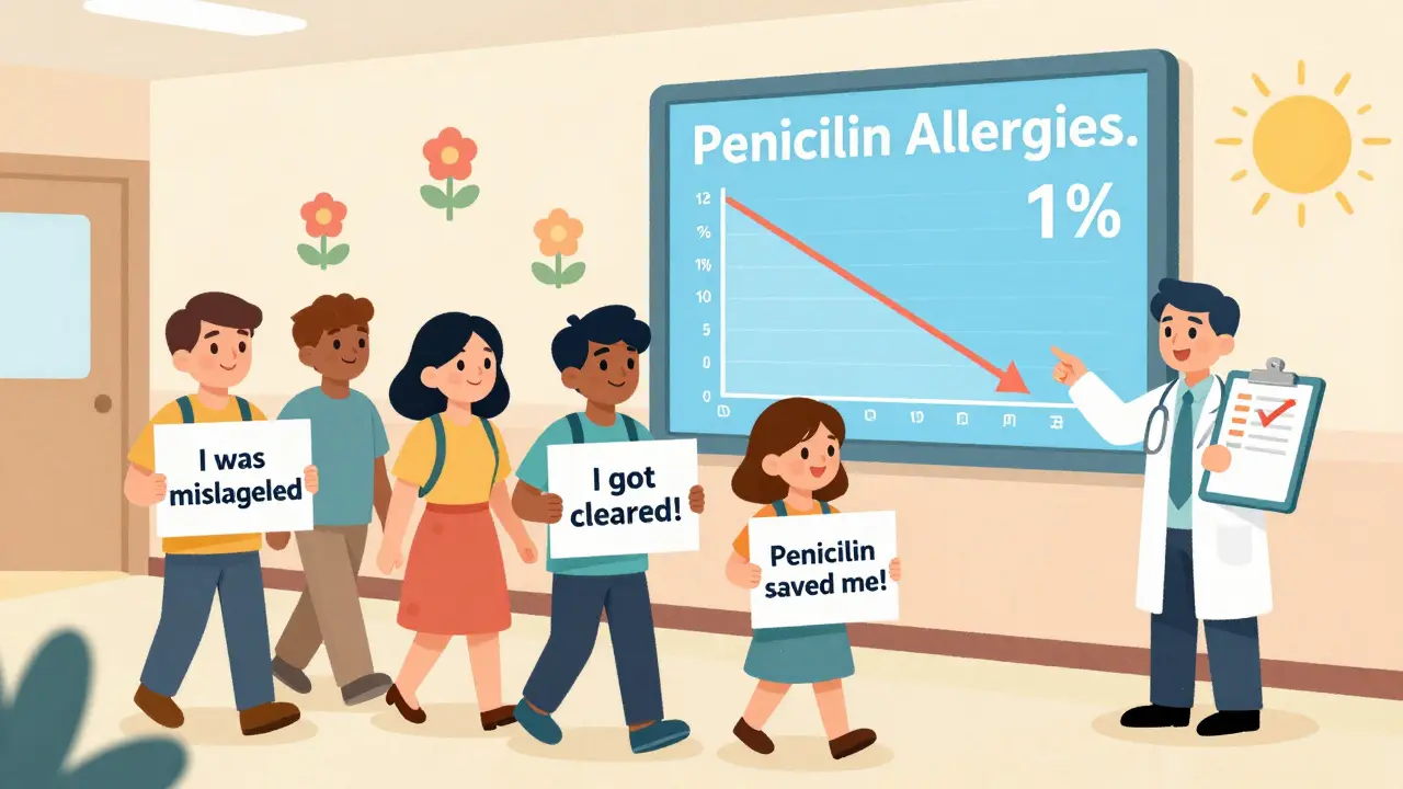 Diverse group celebrates after being cleared of false penicillin allergy in hospital